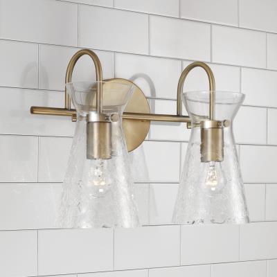 Misha Aged Brass Vanity Light