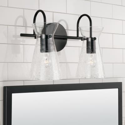 Misha Matte Black Vanity Light