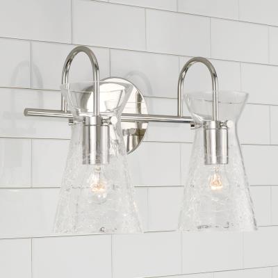 Misha Polished Nickle Vanity Light
