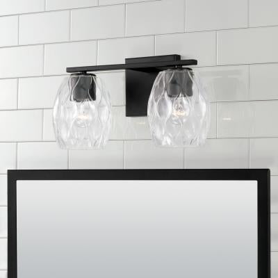 Luke Matte Black Vanity Light