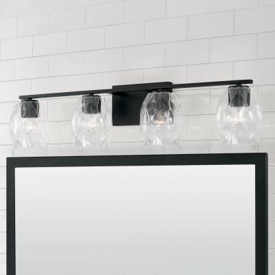 Luke Matte Black Vanity Light