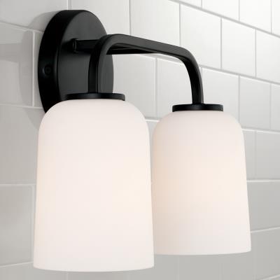 Terrah Matte Black Vanity Light