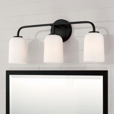 Terrah Matte Black Vanity Light