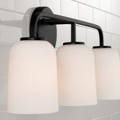 Terrah Matte Black Vanity Light