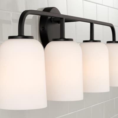 Terrah Matte Black Vanity Light