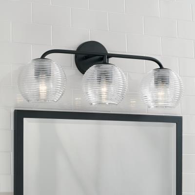 Maeva Matte Black Vanity Light