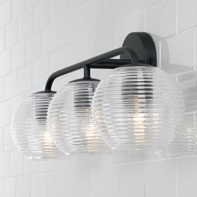 Maeva Matte Black Vanity Light