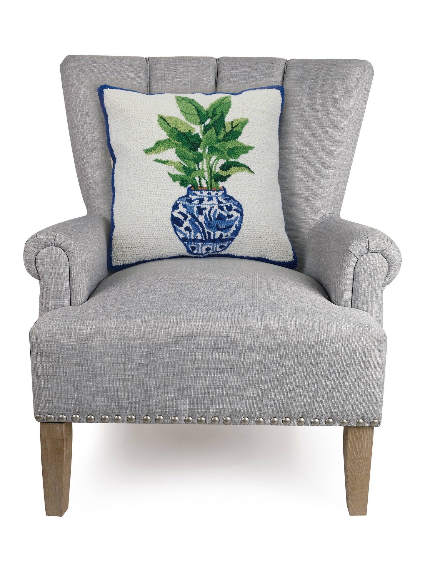 Blue Bird Of Paradise Hook Pillow