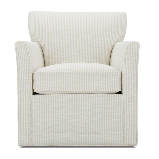 Times Square Tan Stripe Swivel Glider