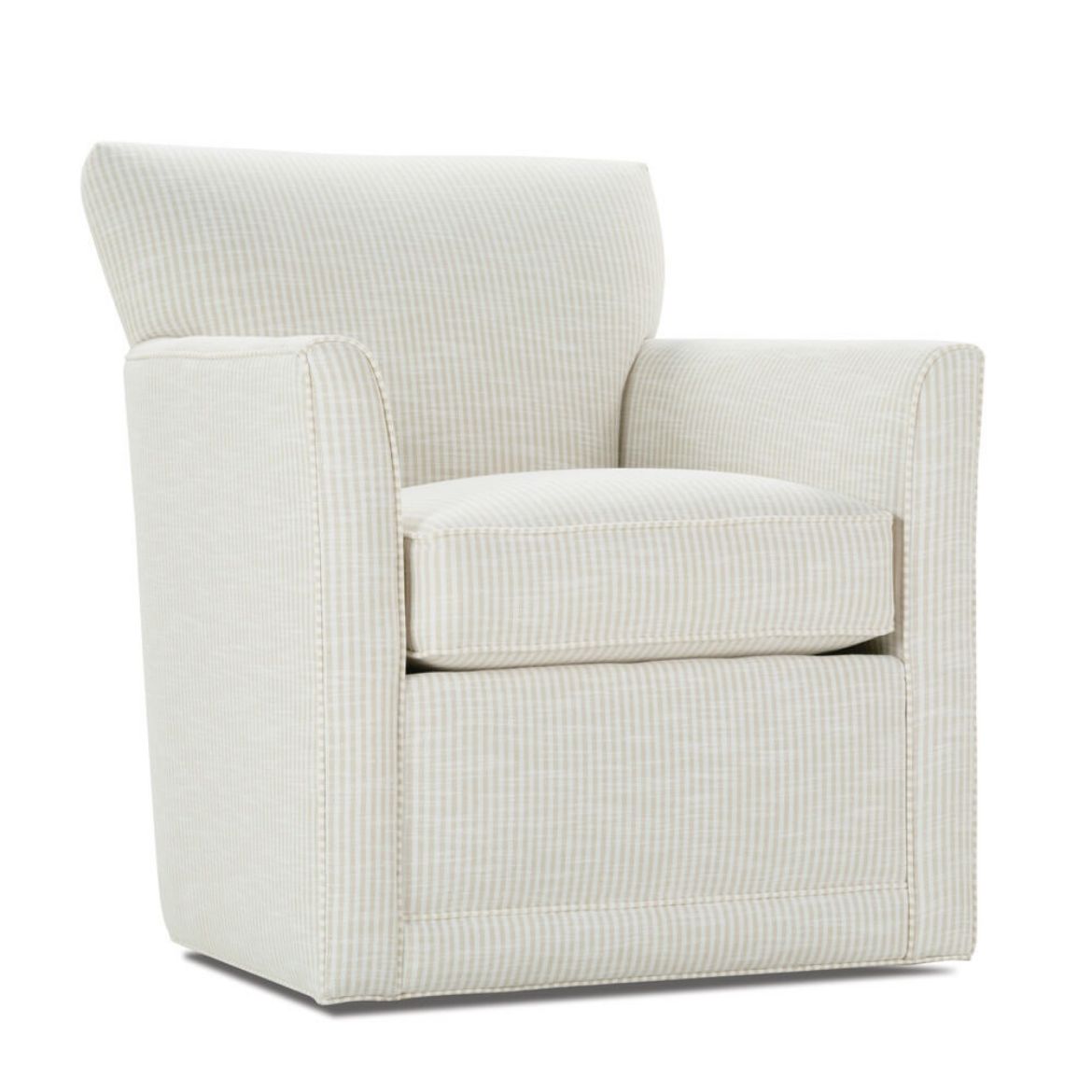 Times Square Tan Stripe Swivel Glider
