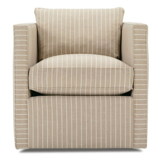 Mark Tan Stripe Swivel Chair