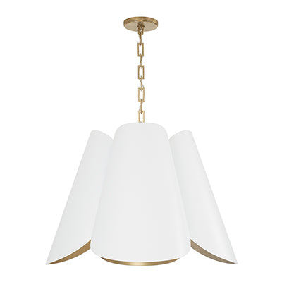 Mave Pendant White and Brass