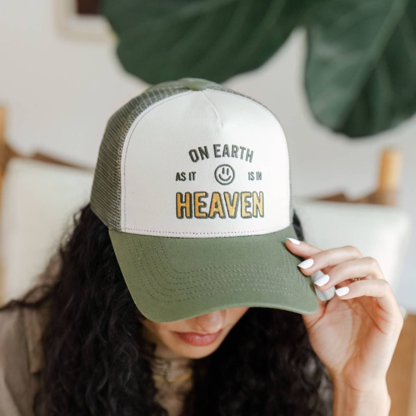 On Earth As It Is in Heaven Trucker Hat