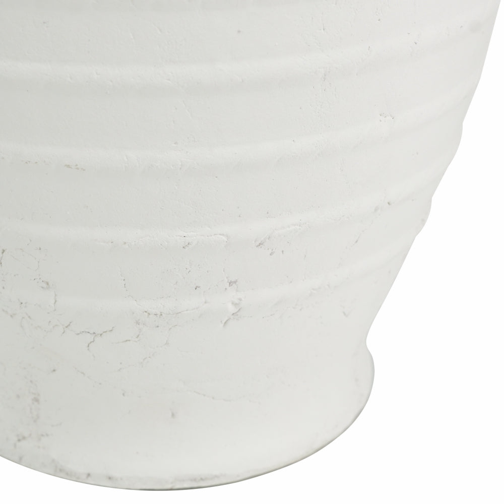 Natural White Round Terracotta Vase