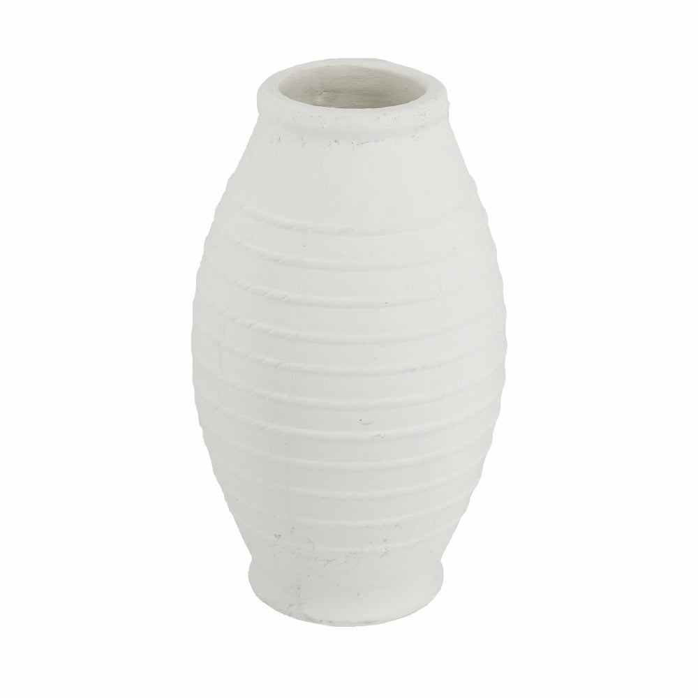 Natural White Round Terracotta Vase