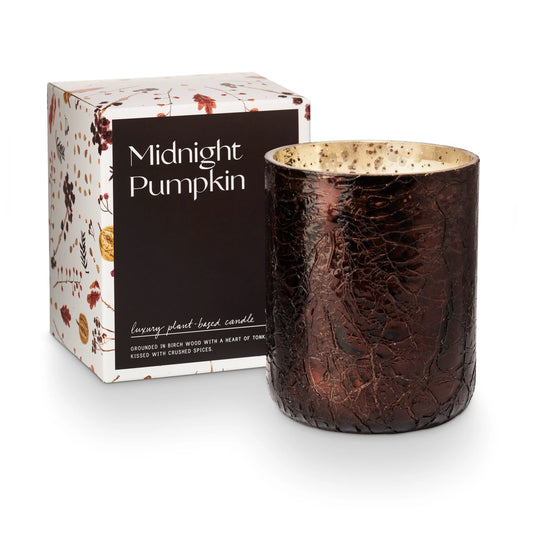 Boxed Crackle Glass Candle