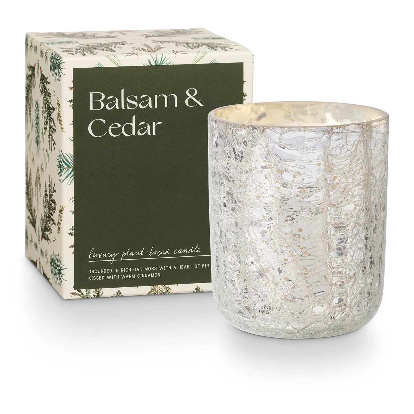 Boxed Crackle Glass Candle