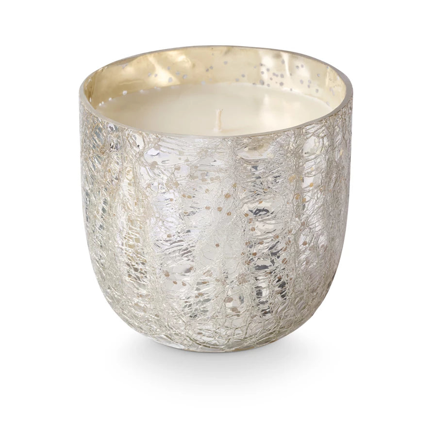 Large Boxed Crackle Glass Candle