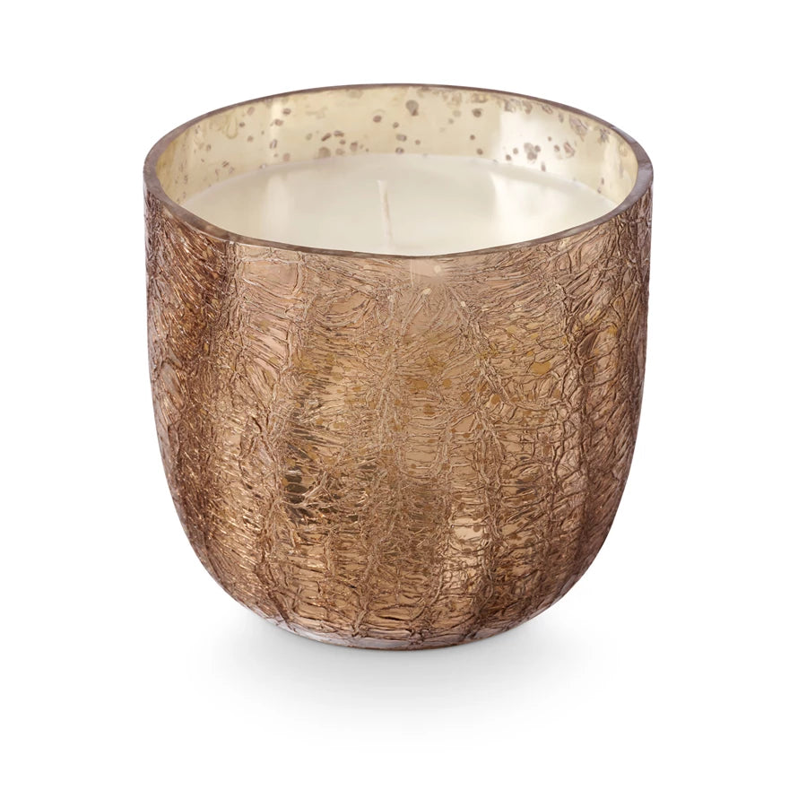 Large Boxed Crackle Glass Candle
