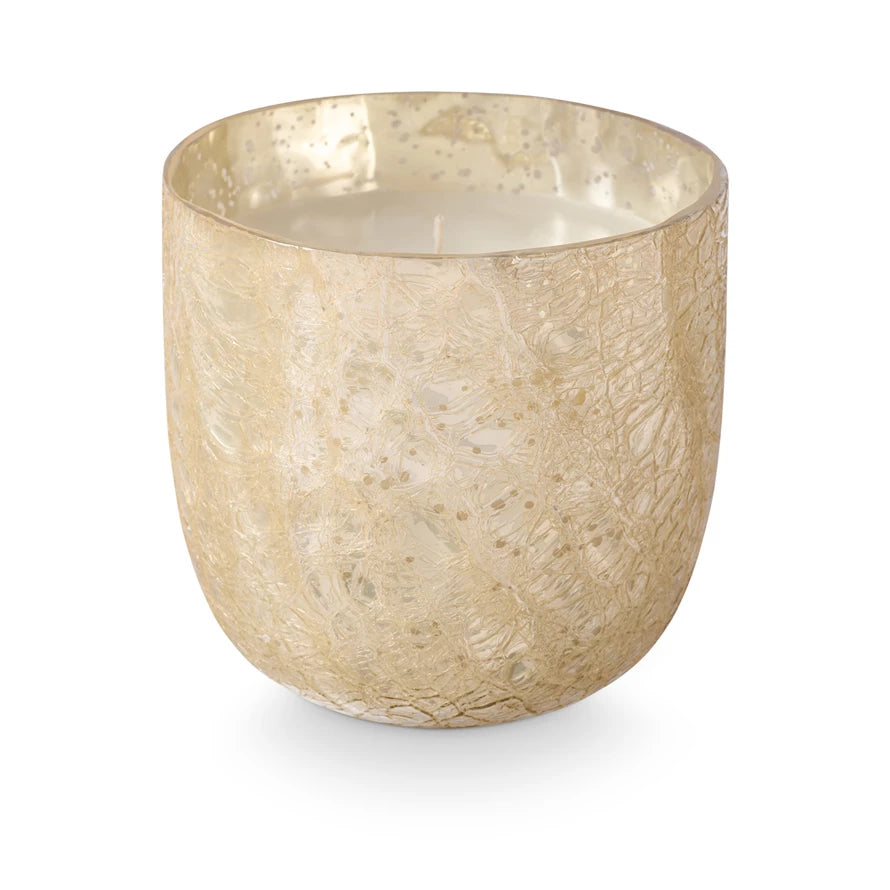 Large Boxed Crackle Glass Candle