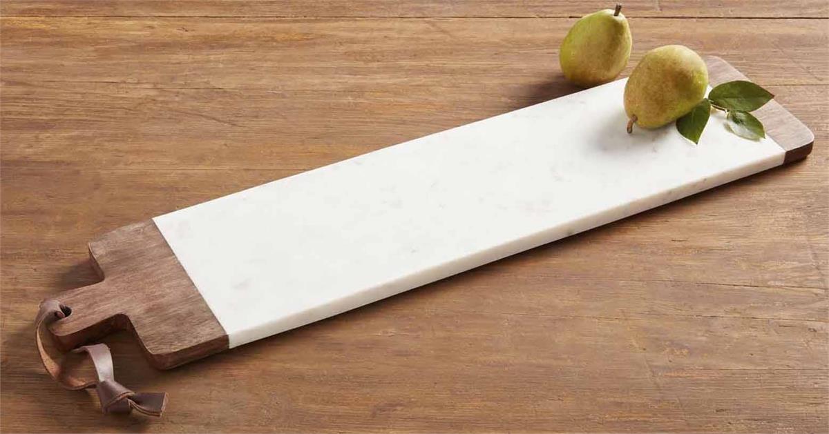 Marble and Wood Serving Board