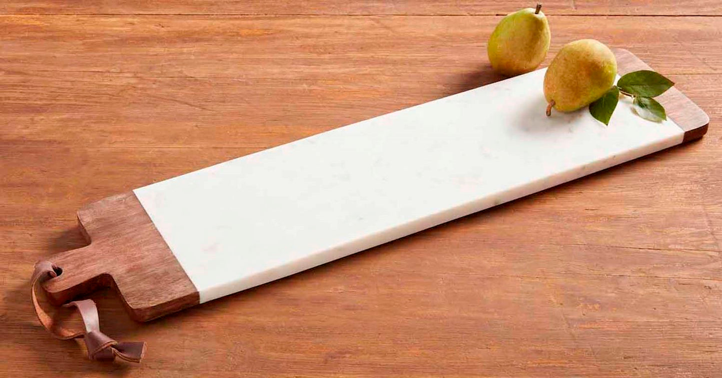 Marble and Wood Serving Board