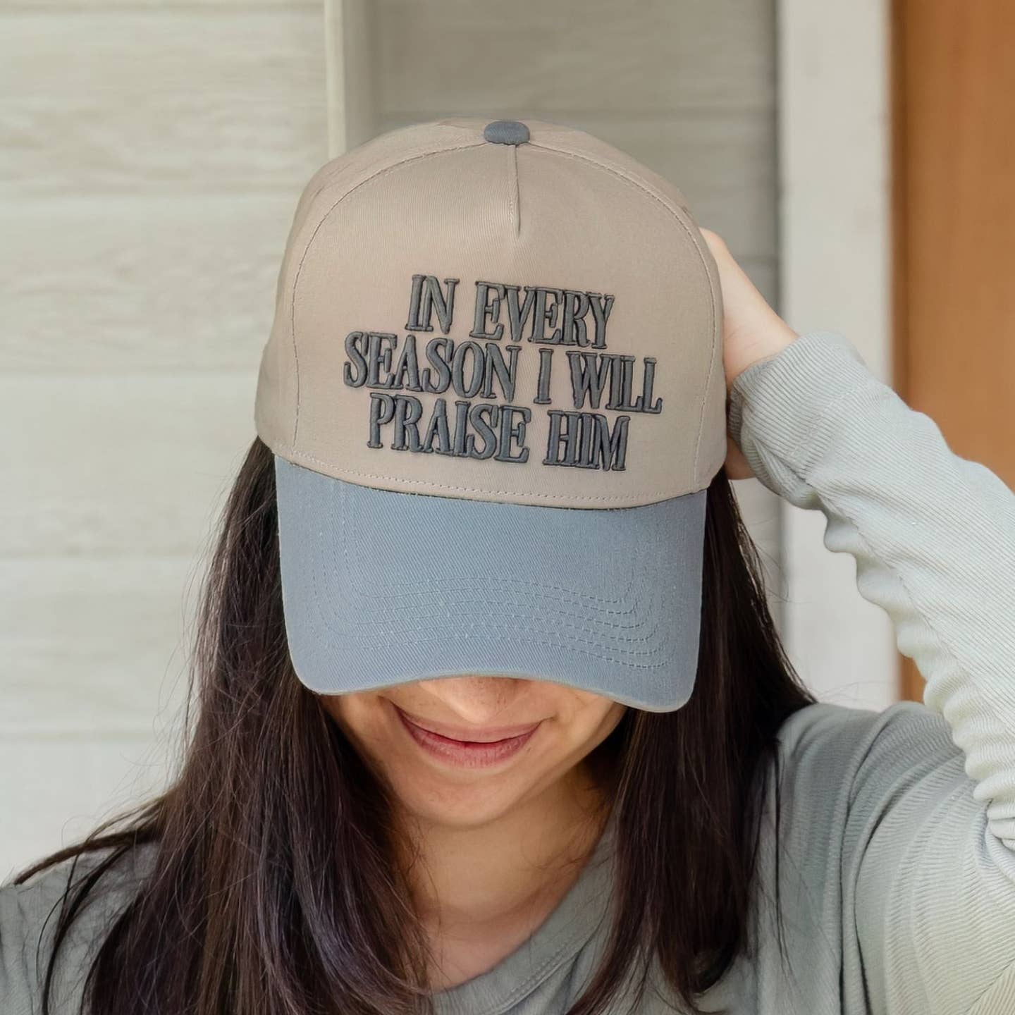 In Every Season I Will Praise Him Trucker Hat