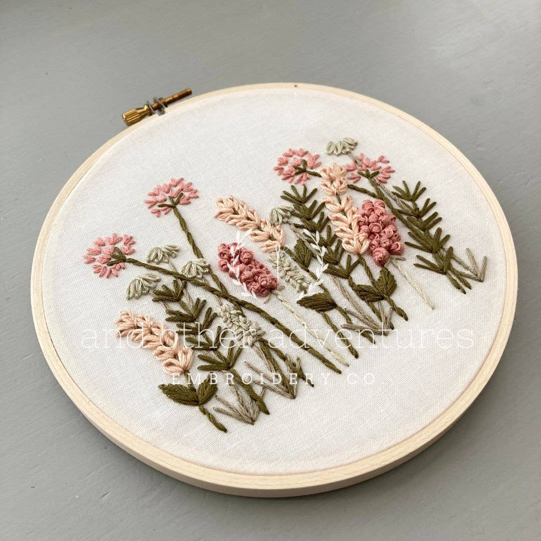 Meadow in Blush & Olive Embroidery Kit