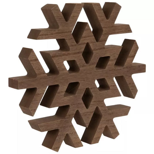 Natural Wooden Snowflake