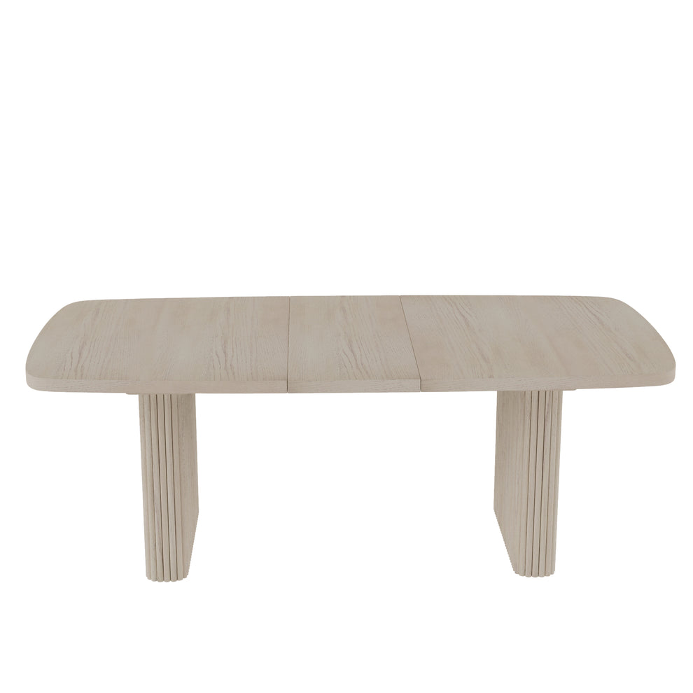 Carrie White Wash Extension Dining Table