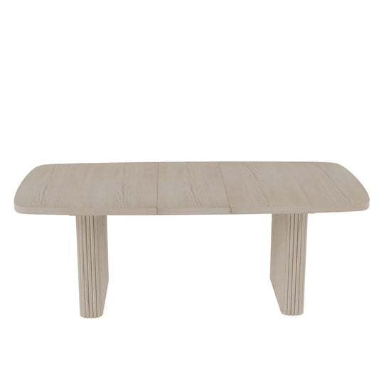 Carrie White Wash Extension Dining Table