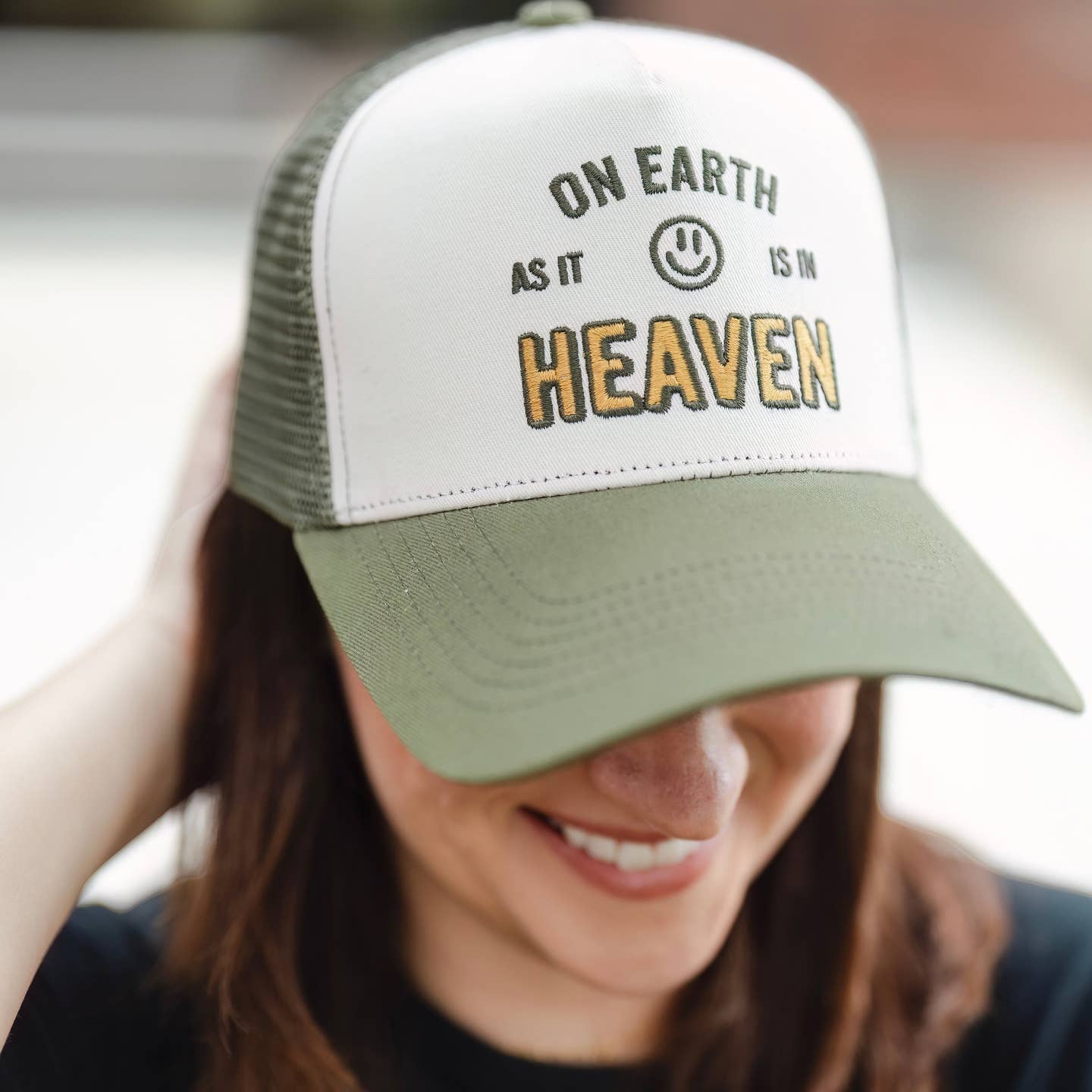 On Earth As It Is in Heaven Trucker Hat