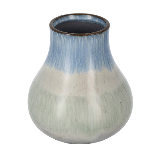 Gradient Blue and Gray Flower Vase