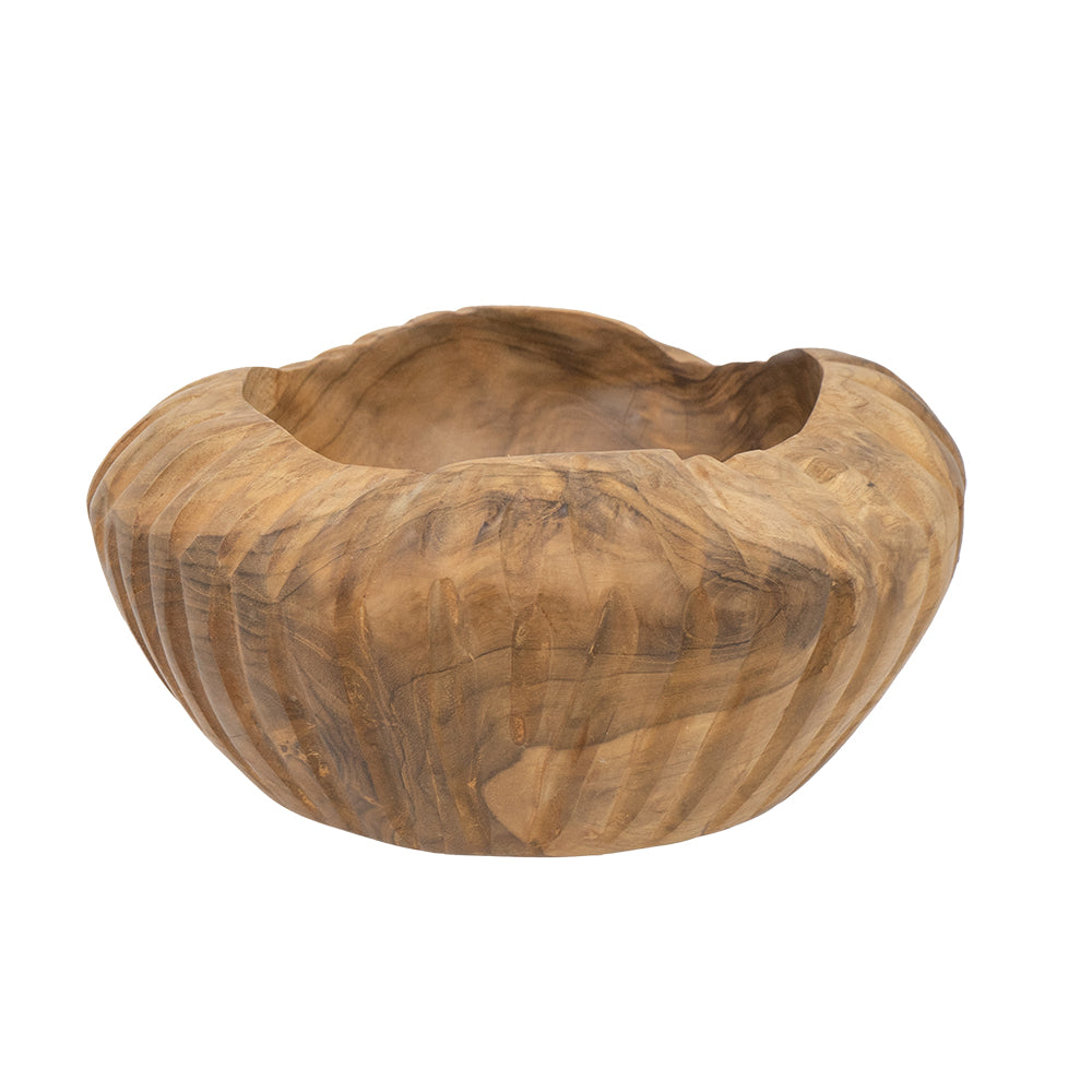 Raised Edge Teak Bowl