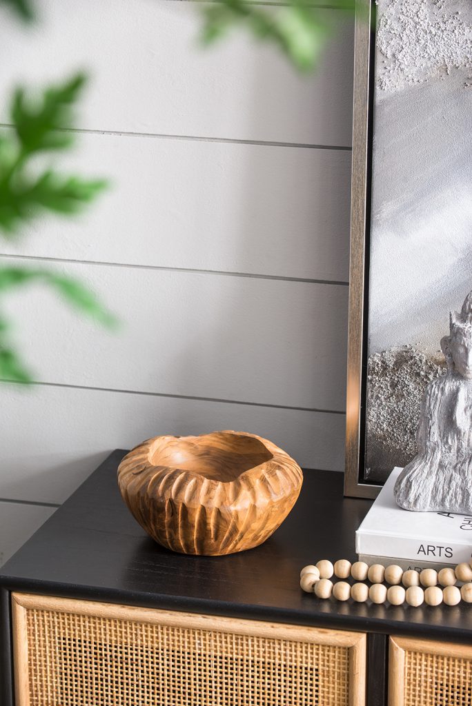 Raised Edge Teak Bowl