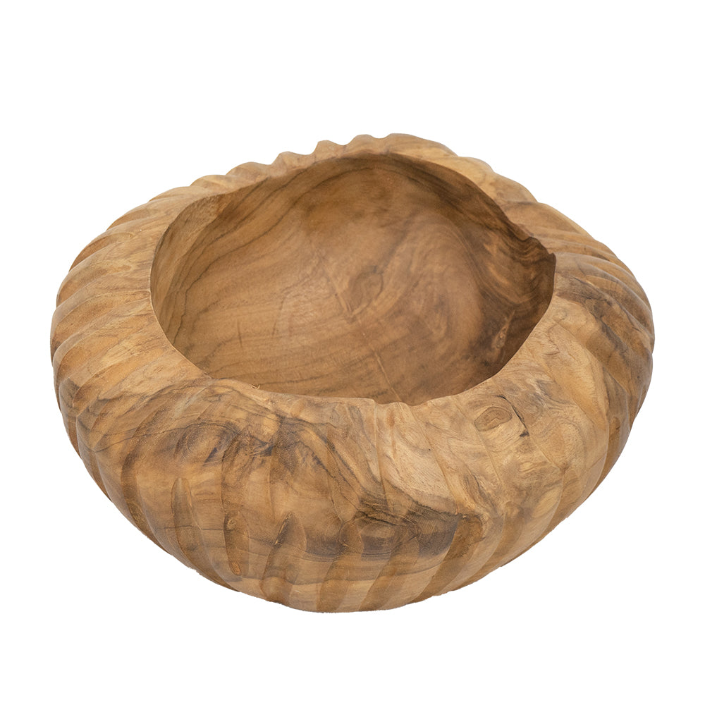 Raised Edge Teak Bowl