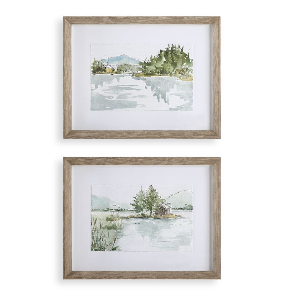 At the Lake Framed Art Print Set