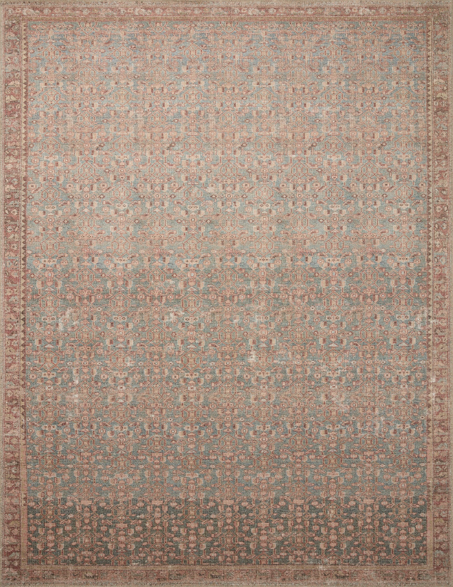 Aubrey Terracotta / Blue Rug