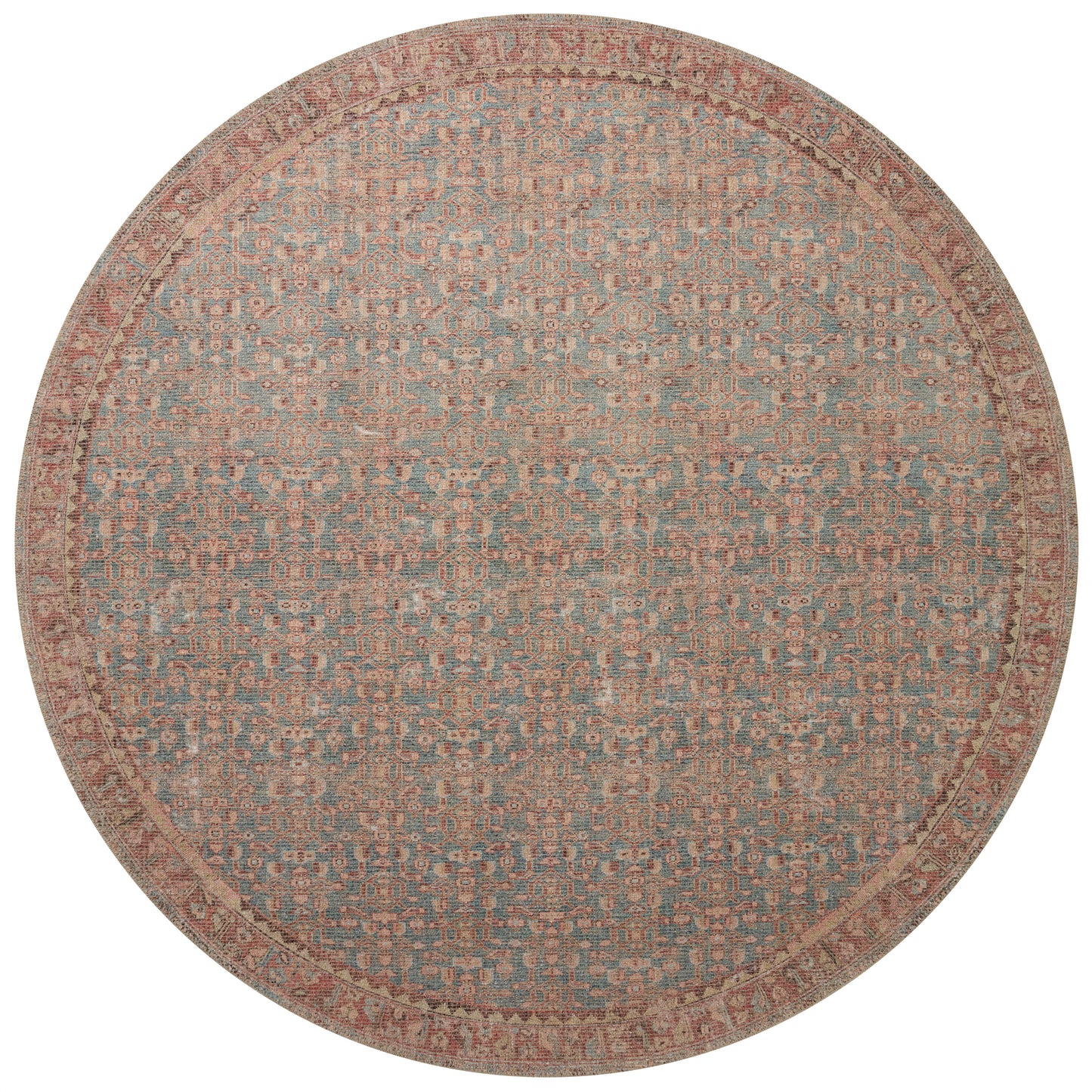 Aubrey Terracotta / Blue Rug