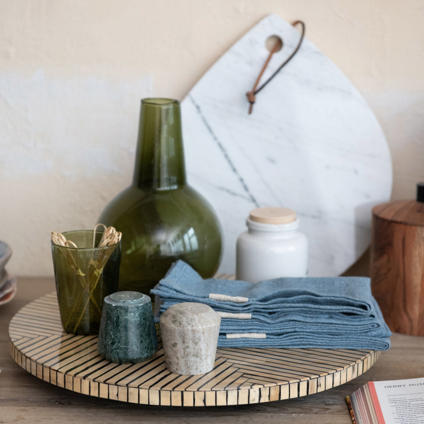 Marble Stackable Salt & Pepper Shakers