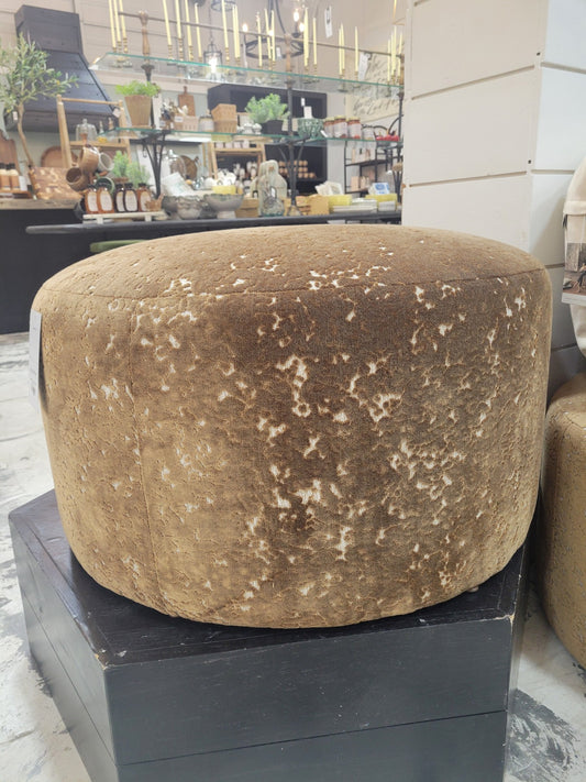 Custom Round Brass Ottoman