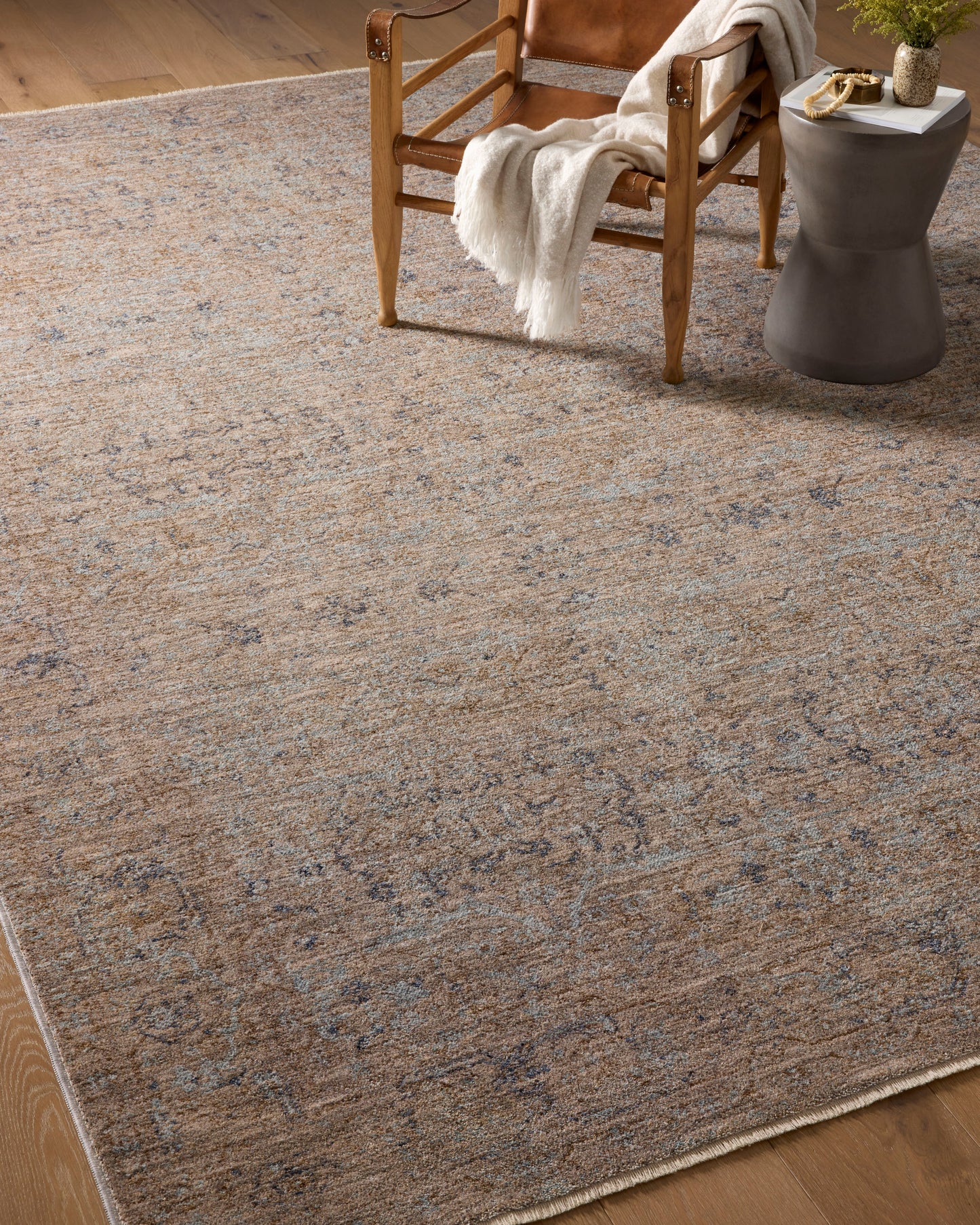 Blake Taupe / Blue Rug