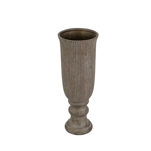 Tall Terracotta Goblet-Style Vase