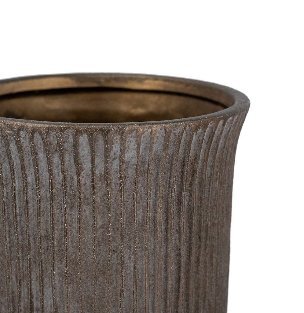 Tall Terracotta Goblet-Style Vase