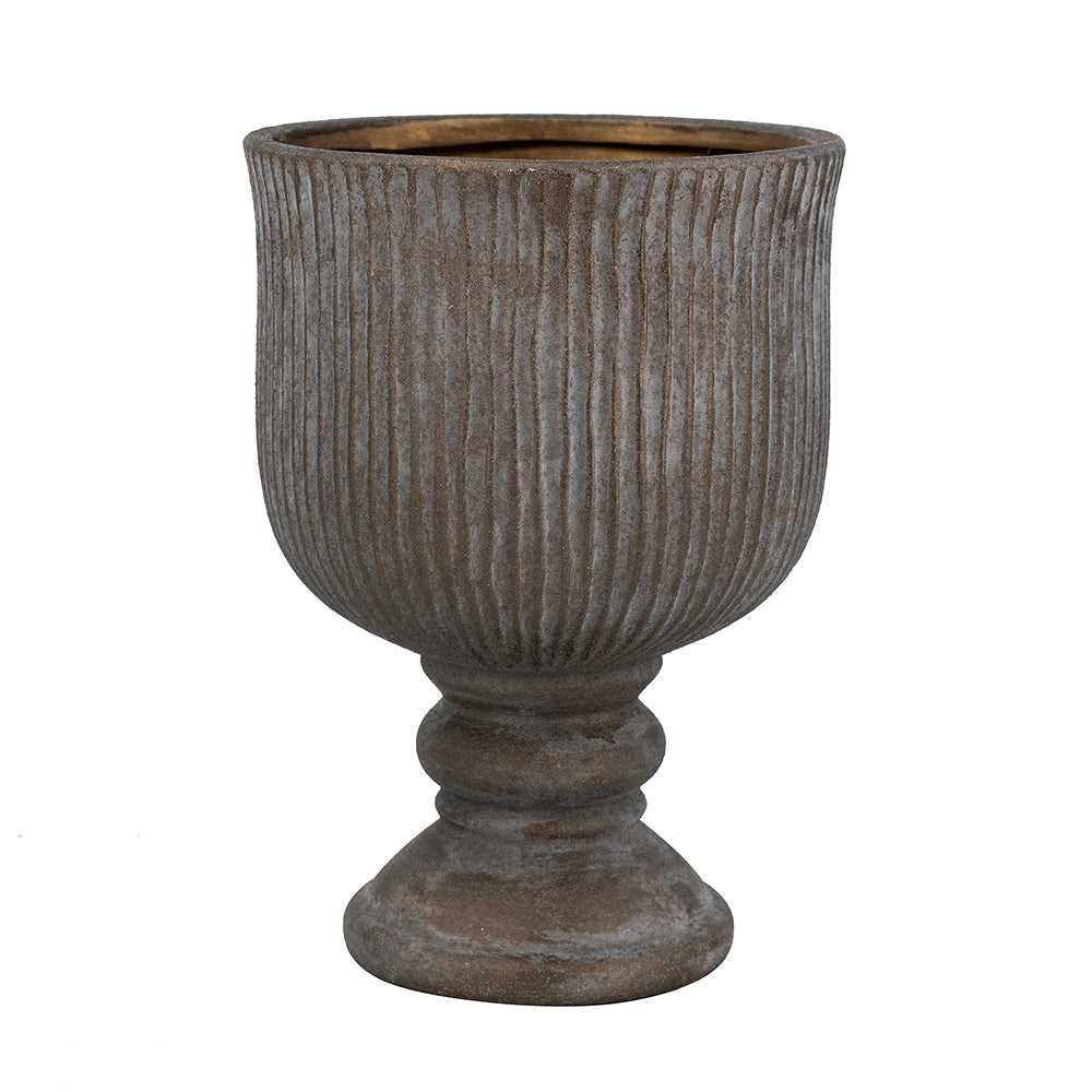 Terracotta Goblet-Style Vase