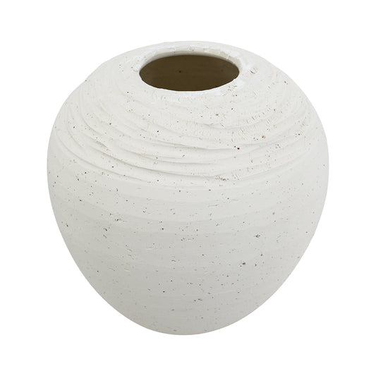 Round Hand-Pulled Ceramic Vase