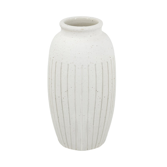 Hand-Pulled  Ribbed Tall Vase