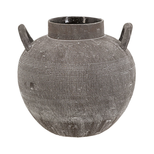 Charcoal Two Handled Vase