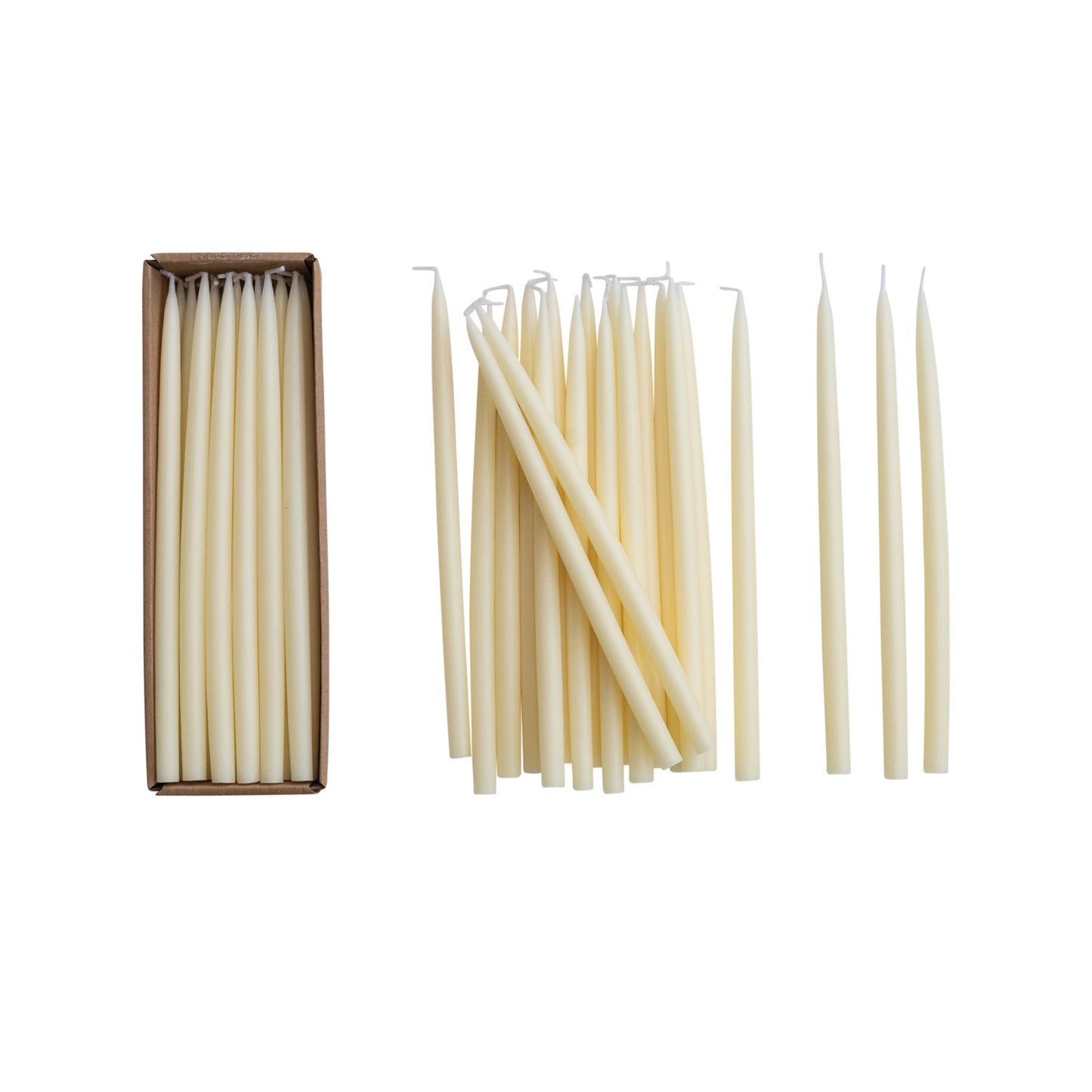 Thin Unscented Taper Candle Set