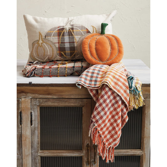 Appliquéd Pumpkin Pillow